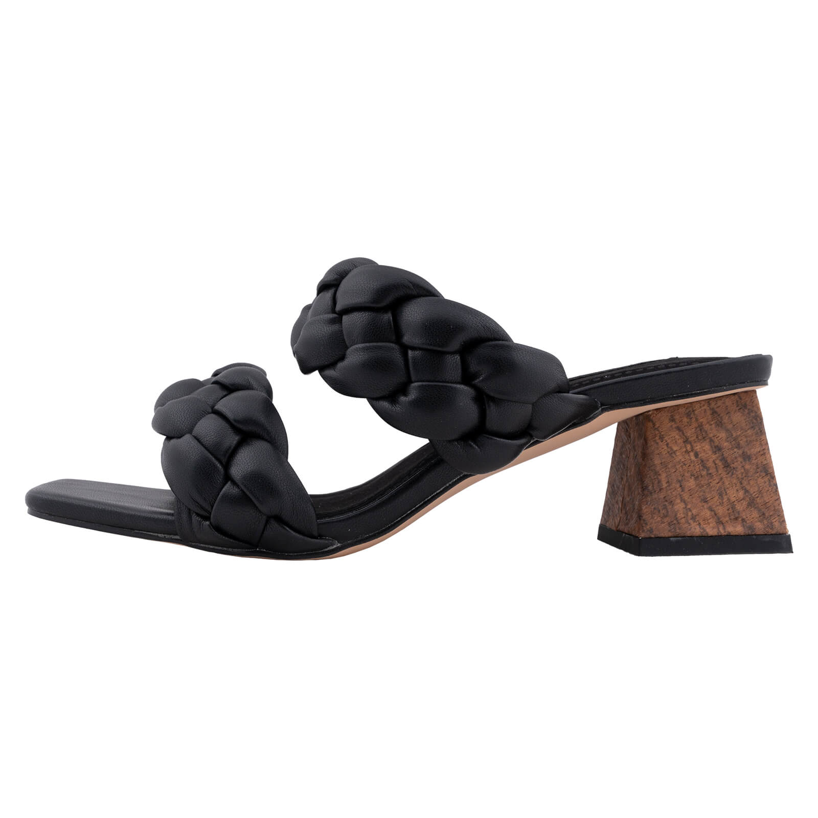 Γυναικεία mules corina shoes μαύρα με πλέξη Outlet
