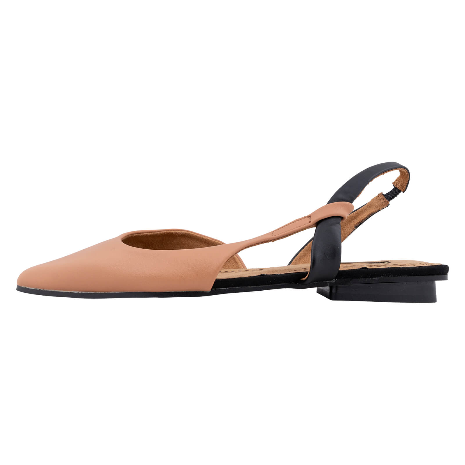 Γυναικεία slingback corina shoes καμηλό/μαύρο Outlet