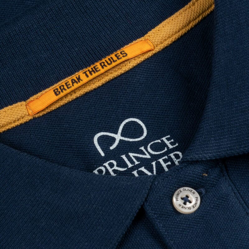 Men Prince Oliver Essential Polo Pique Μπλε Σκούρο 100% Cotton (Regular Fit) 3