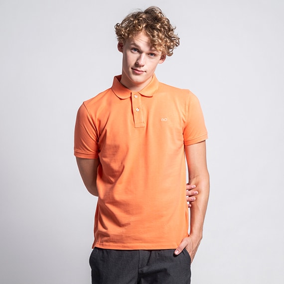 Prince Oliver Essential Polo Pique Πορτοκαλί 100% Cotton (Regular Fit)