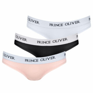 Women Prince Oliver Γυναικείο Σετ Σλιπ Hipster 3 Τεμ. λευκό/μαύρο/μπεζ nude Cotton Stretch 11