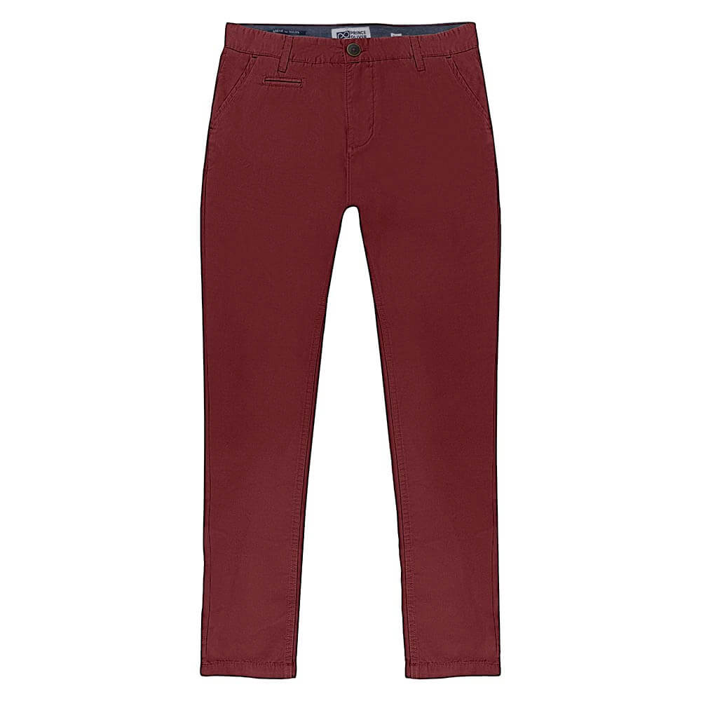 Παντελόνια/Chinos > Men > Ένδυση Light Chino Μπορντώ 100% Cotton (Modern Fit) NEW COLLECTION