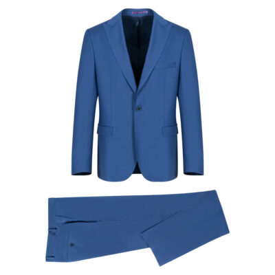 Prince Oliver Κοστούμι Μπλε Ραφ Finest Wool (Modern Fit)