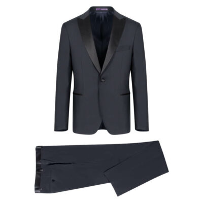 Prince Oliver Tuxedo Μαύρο με Peak Σατέν Πέτο (Modern Fit)