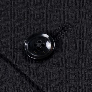 Men Prince Oliver Γιλέκο Μαύρο Με Μικροσχέδιο Five Buttons 100% Wool (Modern Fit) 3