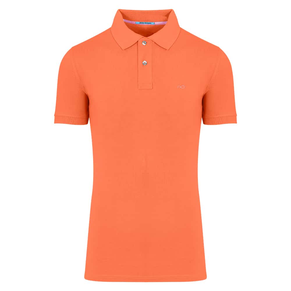 Men > Ένδυση > Polo Men Prince Oliver Essential Polo Pique Πορτοκαλί 100% Cotton (Regular Fit) NEW COLLECTION