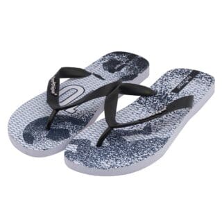 Beachwear Collection Black Flip Flops with Design Fora D ’Agua