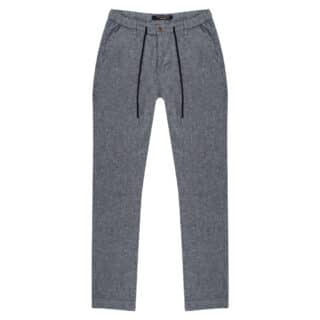 Linen Collection Prince Oliver Joggers Παντελόνι Γκρι Σκούρο 24h Comfort (Modern Fit) 3