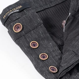 Linen Collection Prince Oliver Joggers Παντελόνι Μαύρο 24h Comfort (Modern Fit) 3