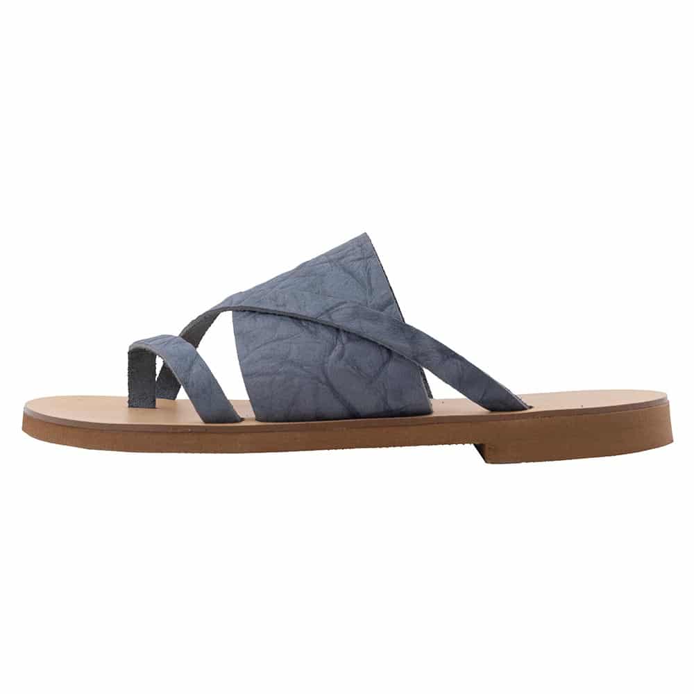Prince Oliver Δερμάτινα Σανδάλια Μπλε Outlet