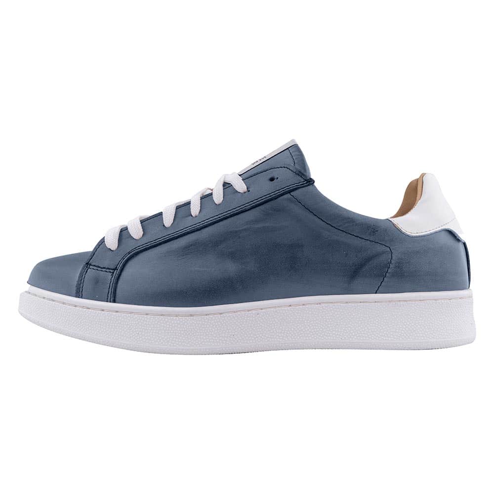 Casual Low-top Μπλε Δερμάτινα Sneakers 5