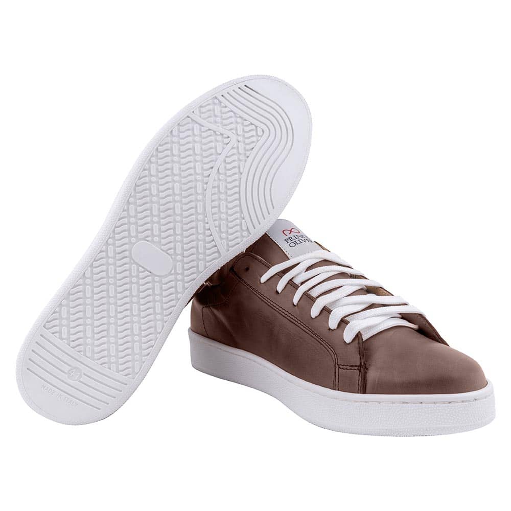 Casual Low-top Καφέ Σκούρα Δερμάτινα Sneakers 10