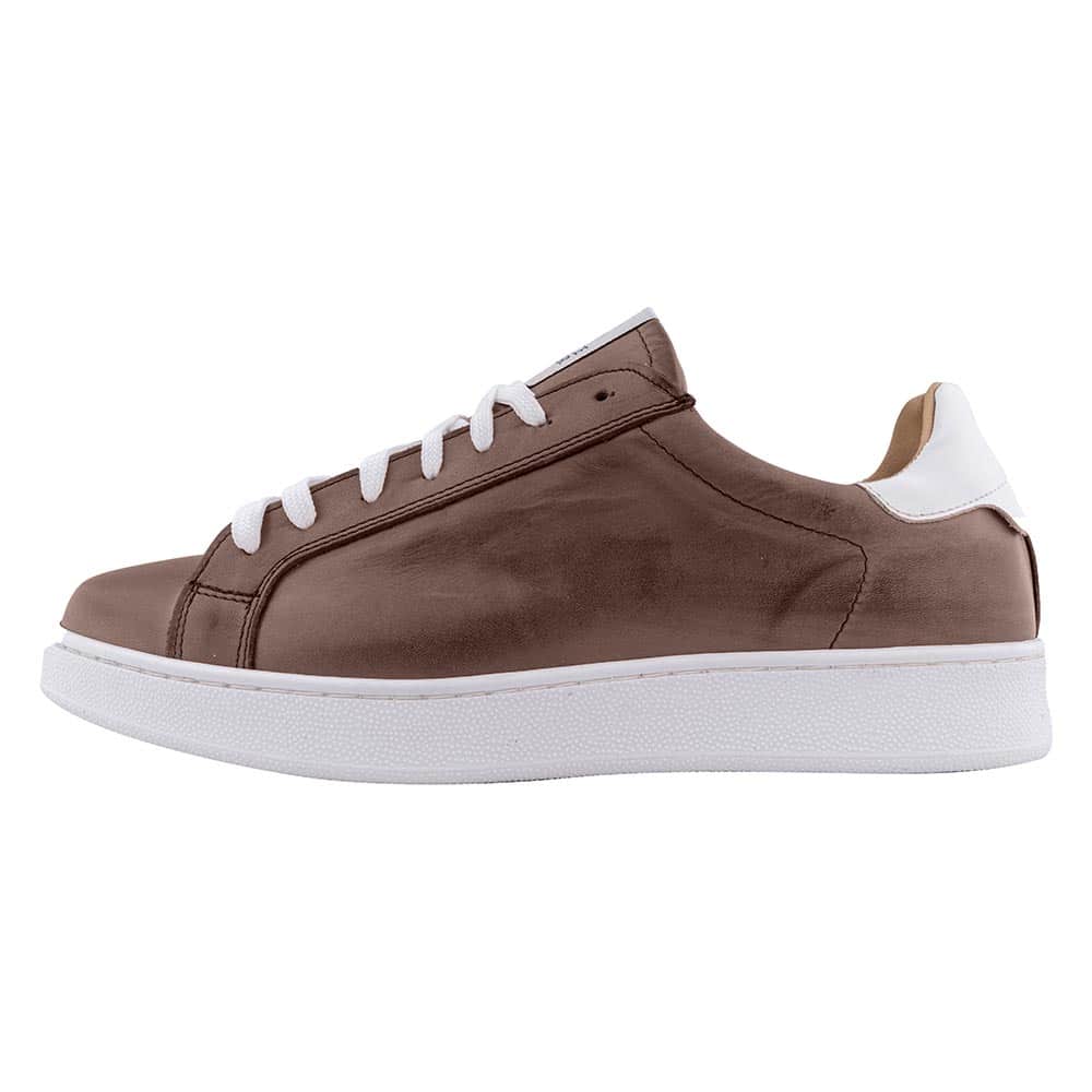 Casual Low-top Καφέ Σκούρα Δερμάτινα Sneakers 6