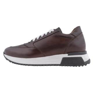 Casual Καφέ Σκούρο Leather Sneaker 2