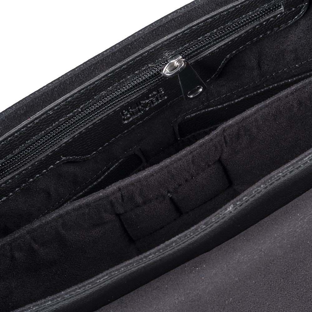 Men Prince Oliver Ανδρική Tσάντα Messengers Bag Μαύρη Eco Leather 16