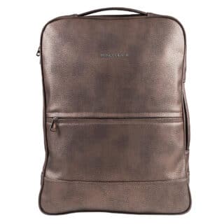 Σακίδια Πλάτης Ανδρικά Prince Oliver Ανδρικό Σακίδιο Πλάτης Backpack Καφέ Eco Leather