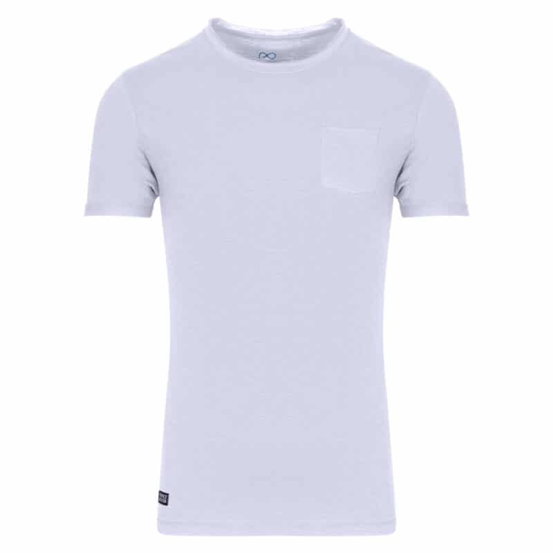 Beachwear Collection Prince Oliver Essential T-Shirt Λευκό με Τσεπάκι 100% Cotton (Modern Fit) 3
