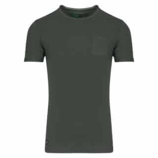 Men Prince Oliver Essential T-Shirt Λαδί με Τσεπάκι 100% Cotton (Modern Fit)