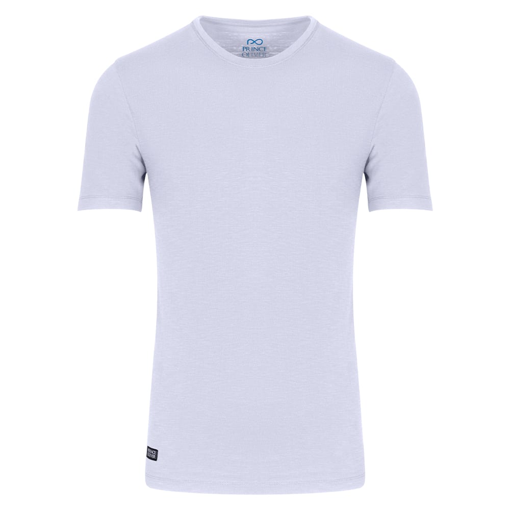 Men Essential T-Shirt Λευκό Round Neck (Modern Fit) 100% Cotton 5