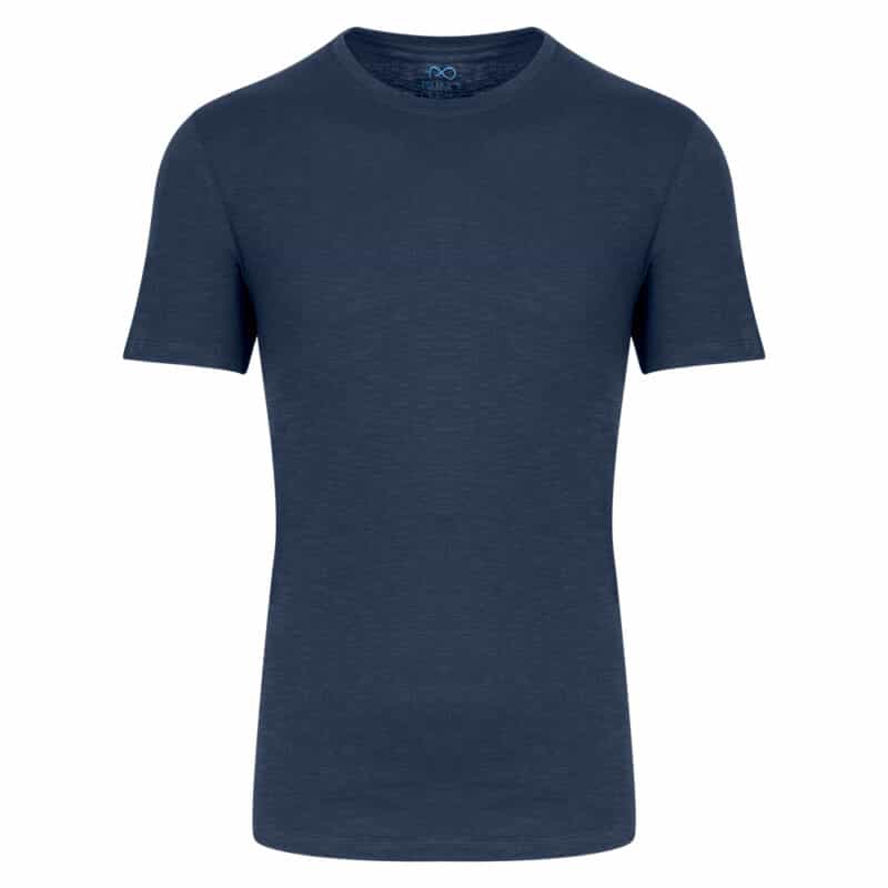 Men Essential T-Shirt Μπλε Σκούρο Round Neck (Modern Fit) 100% Cotton 3