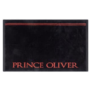 Men Prince Oliver Deluxe Πετσέτα Γυμναστηρίου Μαύρο/Κεραμμυδί 100% Cotton 74×45 cm