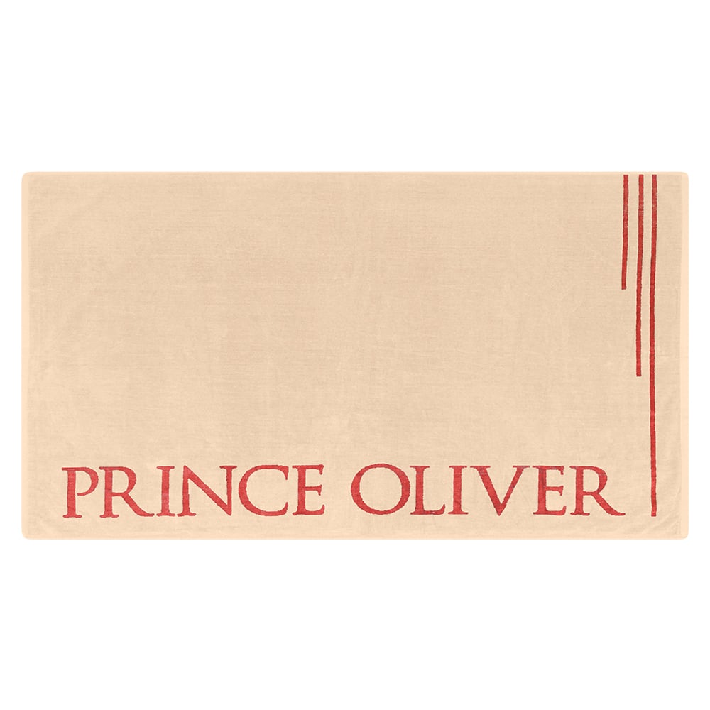 Prince Oliver Deluxe Πετσέτα Θαλάσσης 160×90 cm Μπεζ/Κεραμιδί 100% Cotton