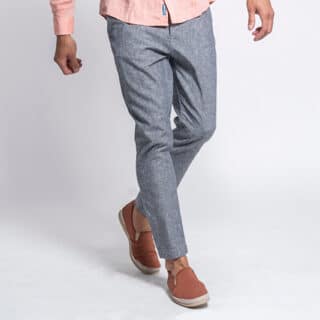 Linen Collection Prince Oliver Joggers Παντελόνι Γκρι Σκούρο 24h Comfort (Modern Fit)