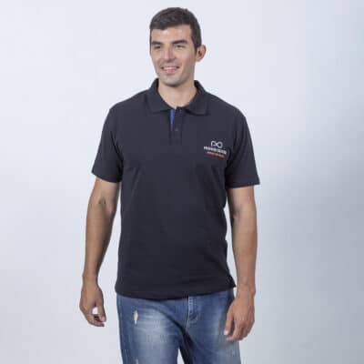 Plus Size Collection Blue Polo Pique Shirt 100% Cotton (Comfort Fit) Only Plus Sizes