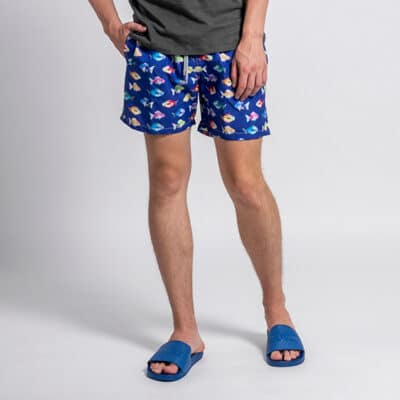 Prince Oliver Blue Swim Shorts with Fish Limited Edition