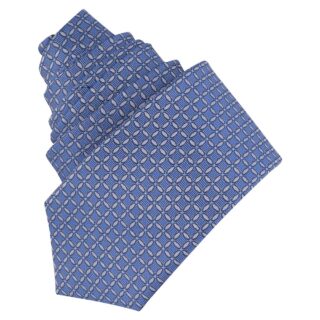 Accessories Prince Oliver Blue Tie with Micro Design (Width 7 cm)
