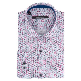 Clothing Prince Oliver Fuchsia Shirt with Micro Design (Modern Fit)