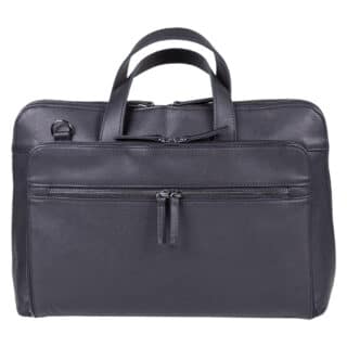 Men Prince Oliver Ανδρική Tσάντα Μαύρη Δερμάτινη Χαρτοφύλακας “Original Leather” 3