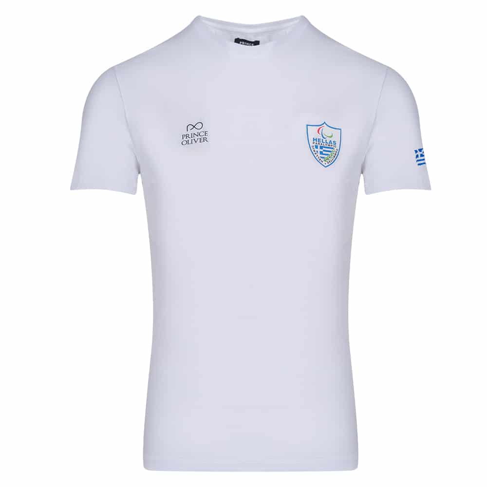 Prince Oliver T-Shirt Λευκό Limited Edition Ελληνική Παραολυμπιακή Ομάδα