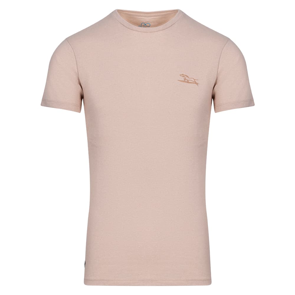 Men Prince Oliver T-Shirt Eco Μπεζ Round Neck (Modern Fit) 7