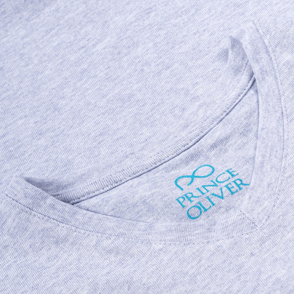 Men Prince Oliver T-Shirt Eco Γκρι V-Neck (Modern Fit) 9
