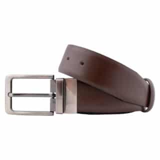 Accessories Prince Oliver Brown/Black Double Faced Belt 100% Leather
