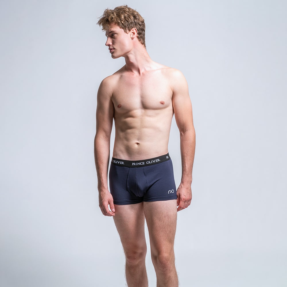 Σετ Boxer 3 Τεμ. Μπλε Σκούρο/Γκρι/ Μαύρο Cotton Stretch NEW ΙΝ