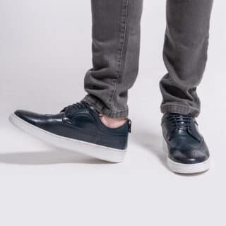Casual Μαύρα Brogue Comfortable Sneakers 3