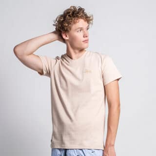 Men Prince Oliver T-Shirt Eco Μπεζ V-Neck (Modern Fit)