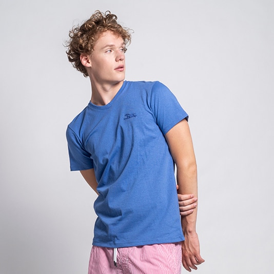 Men Prince Oliver T-Shirt Eco Μπλε V-Neck (Modern Fit) 6