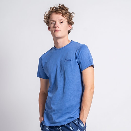 Men Prince Oliver T-Shirt Eco Μπλε Round Neck (Modern Fit) 6