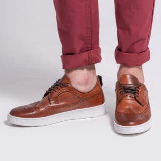 Casual Καφέ Brogue Comfortable Sneakers 3
