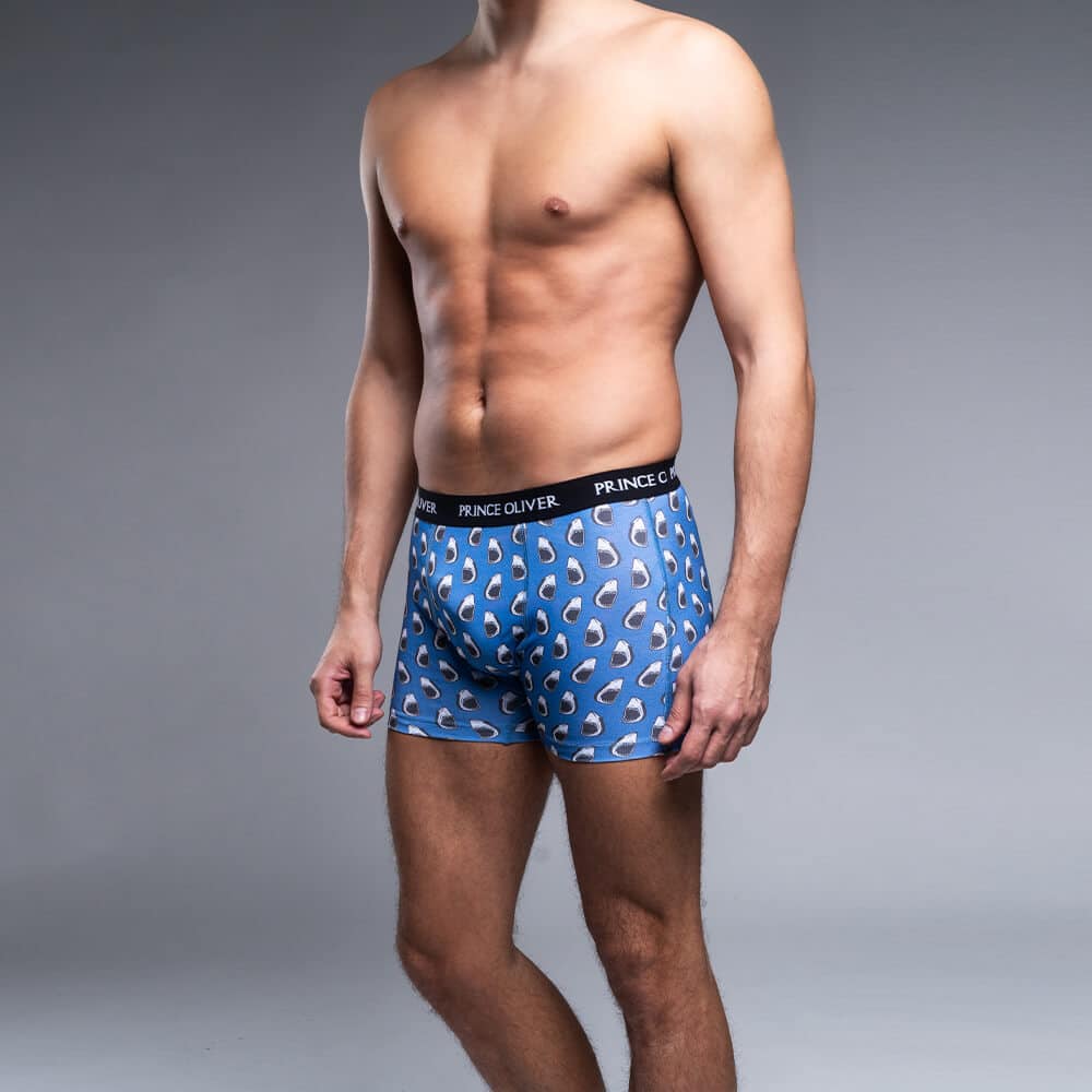 Boxer Μπλε με Καρχαρία Cotton Stretch WILD LIFE COLLECTION NEW IN