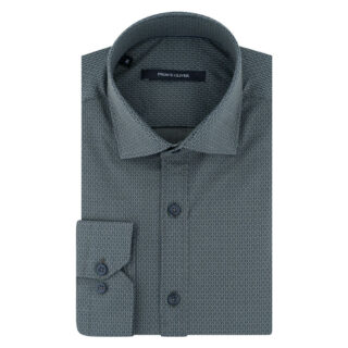Clothing Prince Oliver Green Shirt with Micro Design (Modern Fit)