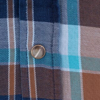 Men Πουκάμισο Καρό Καφέ/Λευκό/Μπλε/Πράσινο 100% Cotton (Modern Fit) 3