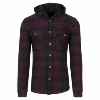 Men Πουκάμισο Καρό Flannel Μαύρο/Κόκκινο (Modern Fit) 100% Cotton 3