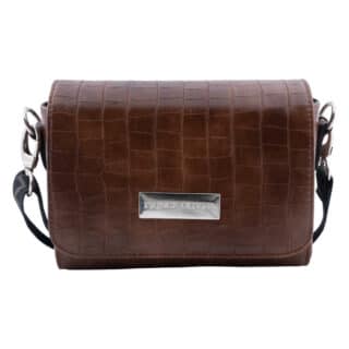 Accessories Prince Oliver Women’s Brown Croco Flap Bag Eco Leather