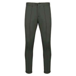 Clothing Prince Oliver Olive Fabric Trousers (Modern Fit)