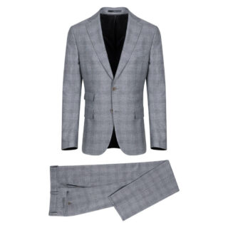 Clothing Prince Oliver Grey Chess Suit (Modern Fit)