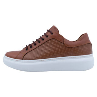 Casual Prince Oliver Sneakers Καφέ Ανοιχτό 100% Leather